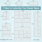 6 Pack Large Clear Plastic Drawer Organizer Trays, Desk Drawer Organizers and - Image 9