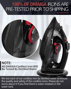 Cordless Iron for Clothes, 1500W Steam Iron Rapid Heating, Ceramic Soleplate - Image 7