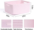 Large Storage Baskets for Organizing, Closet Shelf Baskets for Clothes Blanket - Image 2