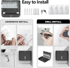 Bathroom Paper Towel Dispenser Pack of 2 Durable ABS Plastic Easy Installation - Image 2