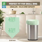 Compostable Trash Bags, 13 Gallon / 49.2 Liter, Extra Thick 0.9 Mil Tall - Image 3