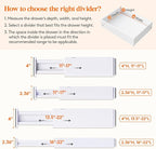 Lifewit 10 Pack Drawer Dividers 4" High, 11-17" Adjustable Dresser Drawer - Image 3