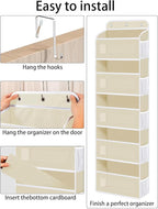 Over The Door Organizer, 5 Shelves Closet Door Hanging Organizer - Image 4