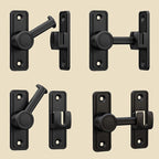 Barn Door Privacy Latch, 90°/180° Swing Slide Lock, Zinc-Alloy, Adhesive or - Image 7
