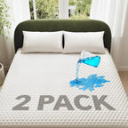 Ohgeni 100% Waterproof Mattress Protector, Queen Size-2 Pack, Fitted Sheet by OhGeni