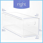 Plastic Food Storage 2 Pack Clear Container Bin - Image 3