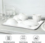 Buffalo Plaid Gray White Dish Drying Mat - Image 7