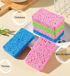 METUUTER 24-Count Cleaning Scrub Sponge- Compressed Cellulose Sponges - Image 2