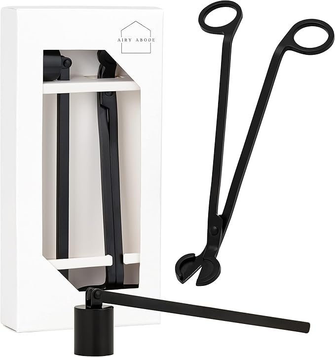 Candle Wick Trimmer and Candle Snuffer Accessory Set – Pick Your Color by Airy+Abode