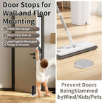 Magnetic Door Stoppers Black WYGWP Stainless Steel No Drilling Wedge Stops - Image 4