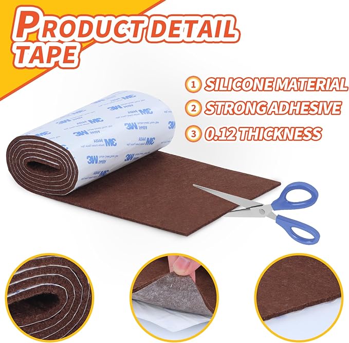 Felt Furniture Pads, Heavy Duty Felts Strip Roll - Image 6
