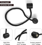 Hion Magnetic Curtain Tiebacks Black 4 Pack, Curtain Tiebacks Buckles Holdbacks - Image 2
