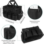 Qivine Cleaning Caddy with Handle, Cleaning Supply Caddy Foldable Tool Bag - Image 3