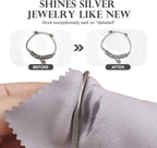 SEVENWELL 50pcs Jewelry Cleaning Cloth Gray Polishing Cloth - Image 3