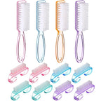 Patelai 12 Pcs Handle Grip Nail Brush Bulk Colorful Nail Scrubber Fingernail by Patelai