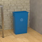 23 Gallon Blue Recycle Slim Jim Trash Can - Image 3