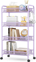 TOOLF 4-Tier Rolling Cart, Metal Utility Cart by TOOLF