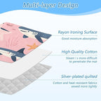 Pink Sharks Starfish and Seaweeds Ironing Mat Thickened Ironing Blanket Travel - Image 4