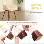 BALEINE 24 Pack Silicone Chair Leg Floor Protectors, Stool Leg Protectors Cap - Image 6