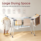 APEXCHASER Clothes Drying Rack Foldable, Large Drying Rack Clothing, Winged - Image 3