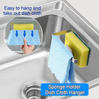 Sponge Holder for Kitchen Sink, Kitchen Sink Caddy, 2 in 1 Kitchen Sink - Image 6