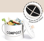 Compost Bin for Kitchen Counter, 1 Gallon Compost Bucket - Image 3
