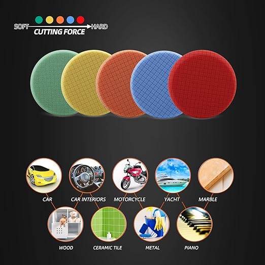 Buffing Sponge Pads, SPTA 5Pcs 6.5 Inch Face - Image 6