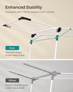 SONGMICS Clothes Drying Rack Foldable, Gullwing Laundry Drying Rack, - Image 4