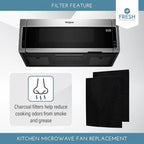 2-Pack Activated Carbon Charcoal Microwave Hood Filters - Image 3
