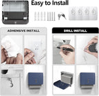 Paper Towel Dispenser Wall Mount, Capacity 200+ Sheets ZFold Tri Fold Blue - Image 2