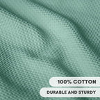 Artoid Mode 100% Cotton Light Green Waffle Weave Kitchen Dish Cloths, 12x12 - Image 2