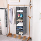 MAX Houser 6 Tier Shelf Hanging Closet Organizer, Closet Hanging Shelf - Image 4