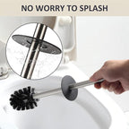 BGL Toilet Brush and Holder Set Brushed Nickel Aluminium Freestanding Toilet - Image 7