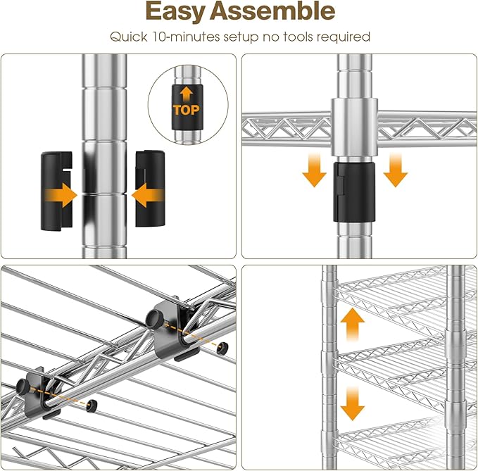 Himimi 4-Tier Adjustable Metal Shelving - Image 6