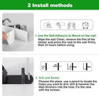 voze 2 Racks and 3 Hooks Mop and Broom Holder Wall Mount, Self Adhesive Heavy - Image 5