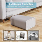 N. NETDOT 3 Pack 10 Liter / 2.6 Gallon Bathroom Trash Can, Small Trash Can - Image 5