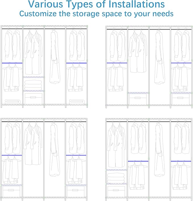 VIPEK V40 Wire Garment Rack Heavy Duty Clothes Rack - Image 7