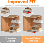 EVERIE Height Adjustable 2 Tier Metal Pull Out Slide Shelf Organizer - Image 4