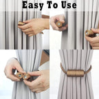 4 Pack Strong Magnetic Curtain Tiebacks Outdoor Elegant Decorative Tie Backs - Image 4