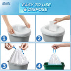 60 Packs Commode Liners With 60 Absorbent Pads, Leak-Proof Disposable Toilet - Image 5