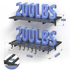 2-Pack 2x3ft Garage Shelving Wall Mounted, 400LB Capacity - Image 3