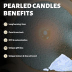 Sea Salt Scented Sky Blue Pearled Candle 18oz Luxury Sand Candle Granulated Wax - Image 3