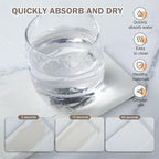 6PCS Stone Drying Tray for Bathroom Counter, Fast Drying Diatomite Stone Sink - Image 2