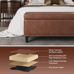 Storage Ottoman Bench, 51-Inch Large Storage Bench - Image 4