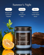 M&SENSE Summer's Night Scented Candle, All Natural Soy Wax Clean Non Toxic - Image 2