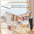 Bigzzia Clothes Drying Rack Foldable, 2-Level Large Laundry Drying Rack - Image 8