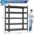 Garage Shelving Unit, 5 Tier Industrial Shelving Shelf Metal Shelves - Image 2