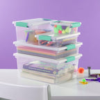 Sterilite 24-Pack Clip Box, Stackable Clear Plastic Bins - Image 4