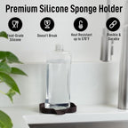 Zulay Kitchen Small Silicone Sponge Holder – Space-Saving Sink Organizer Tray - Image 2