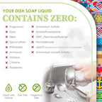 Truly Free Natural Concentrated Dish Detergent Dishwashing Liquid | Plant-Based - Image 5